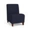Lesro Siena Lounge Reception Armless Guest Chair, Walnut, OH Navy Upholstery SN1102 - alternate 1